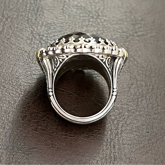 Konstantino 18k gold Smokey topaz Citrine and Sterling Silver ring - Picture 10 of 15